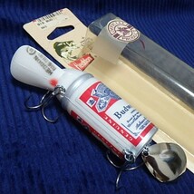 希少！変なヘドン ビッグバド バドワイザー オールド バド缶 Rare! Bigbud Budweiser Beer Can lure MISPRINTS NAME!_画像2