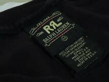 ☆　RRL　ダブルアールエル　RALPH LAUREN　ロンT　M　USA製　黒　コットン　単色　長袖Tシャツ　80ｓ90ｓ　レトロビンテージ_画像4