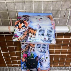 ②猫好き ネコだらけ トイレットペーパーカバー ハンドメイド