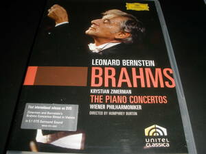 DVD バーンスタイン ブラームス ピアノ協奏曲 1 2番 ツィマーマン ウィーン 管弦楽団 1980s DG Brahms Piano Concertos Bernstein