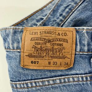 リーバイス ☆ Levis 607 オレンジタブ デニムパンツ ジーンズ W33 お手本のようなインディゴ色落ち♪ 定番 アメカジ 古着MIX■Ja4781の画像6