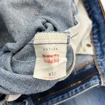 リーバイス ☆ LEVIS 607 良い風合い♪ オレンジタブ デニムパンツ ジーンズ インディゴ W32 アメカジ 古着MIX 自然な色落ち◎■Ja5061_画像7