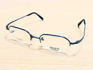 新品　PROFIT　Charmant プロフィットシャルマン　メガネ　眼鏡　高級感　オシャレ　上品　ハーフリム　軽い　ブルー　青