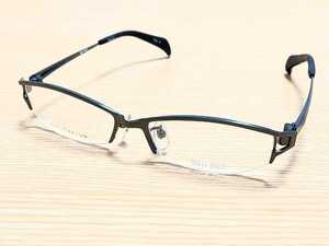 新品　MAJI MAJI マジマジ　メガネ　眼鏡　高級感　オシャレ　上品　ハーフリム　チタン　シルバー系