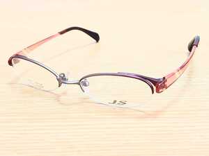 新品　JSPIRIT ジェイスピリット　日本製　メガネ　眼鏡　高級感　オシャレ　上品　ハーフリム　チタン　軽い　ピンク