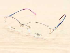 新品　ROBERT STOCK ロバートストック　日本製　メガネ　眼鏡　高級感　オシャレ　上品　ハーフリム　チタン　ゴールド