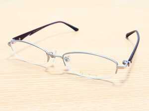 新品　AMIPARIS アミパリ　日本製　メガネ　眼鏡　高級感　オシャレ　上品　ハーフリム　チタン　ピンク