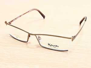 新品　KANSAI YAMAMOTO カンサイヤマモト　メガネ　眼鏡　高級感　オシャレ　上品　フルリム　ゴールド　スクエア