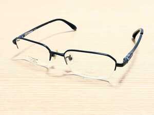 新品　TECHNOS テクノス メガネ　眼鏡　高級感　オシャレ　上品　ハーフリム　チタン　軽い　黒ぶち