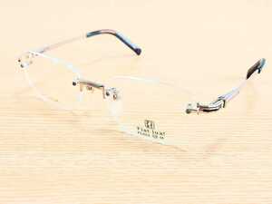 新品　Fiat lux! フィアットルクス 日本製　メガネ　眼鏡　高級感　オシャレ　上品　ツーポイント　チタン　軽い　ゴールド