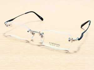新品　a.testoni アテストーニ　日本製　メガネ　眼鏡　高級感　オシャレ　上品　ツーポイント　チタン