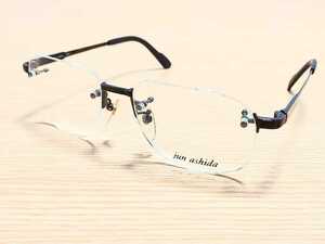 新品　jun ashida 芦田敦　メガネ　眼鏡　高級感　オシャレ　上品　ツーポイント　軽い　ブラウン　茶色