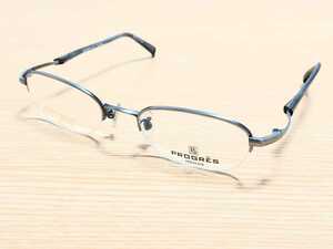 新品　PROGRES　HOMME プレグレオム　日本製 鯖江　サバエ　メガネ　眼鏡　高級感　オシャレ　上品　ハーフリム　チタン