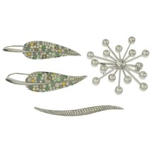 【アクセサリー 15点まとめ】SWAROVSKI スワロフスキー リング ピアス イヤリング タイピン ペンダントトップ 等 ラインストーン 豪華 A670_画像6