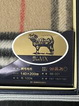 1円スタート〜 バーバリー BURBERRY 西川産業 純毛毛布_画像2