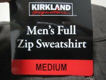 新品 未使用 KIRKLAND Signature カークランド メンズ フルジップ スウェットシャツ ZIP ブルゾン Mサイズ ブラウン 940096 コストコ_画像3