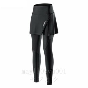  postage included conditions attaching cycle culotte ska -to lady's bicycle wear Racer summer long height pants cycling black color M [ size selection possible ]