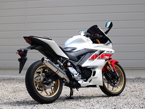 新品 WR’S YZF-R3 2022～ (8BL-RH21J) スリップオン ラウンドサイレンサータイプ ステンレスサイレンサー BF2310JM ダブルアールズ