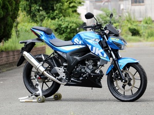 新品 WR’S GSX-S125 (2BJ-DL32B) / GSX-S150 (逆輸入車) フルエキ ステンレスサイレンサー仕様 LA3130JM ダブルアールズ マフラー