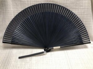 * new goods *.......SUEHIRO KYOTO/ men's / silk fan / case attaching / navy blue 