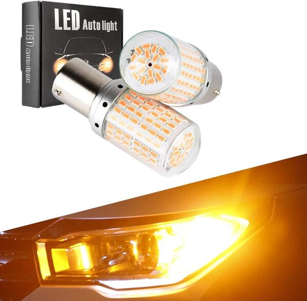 『送料無料』S25 LED ウインカー アンバー オレンジ ハイフラ防止 1156 BAU15S PY21W 2個 ランプ ライト バルブ 150° シングル Ca