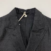 美品 MAATEE&SONS W BREASTED JACKET シルク混 ウール チャコールグレー 2サイズ ダブル ジャケット マーティー&サンズ 2080072_画像7