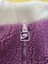 新品未使用！国内正規品！NIKE FULL ZIP SWOOSH JACKET 紫/白　フルジップ　スウォッシュ　ボアジャケット　XL ナイキ　PURPLE/WHITE_画像4