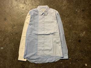 MAISON MARGIELA 10 15SS パネル切替BDシャツ 2015SS メゾンマルジェラ ボタンダウンシャツ S50DL0252