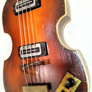 11月5日 終了 ヘフナーベース 貫禄 クリスウッド仕様 ホフナー500-1 矢沢永吉氏 キャロル 年季物 いぶし銀