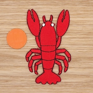 [L size ] iron badge NO.1609 shrimp .. crayfish pretty popular up like[ mail fixed form ]