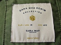 ◆ZARA MAN DENIM ザラ◆ミリタリージャケット オリーブグリーン:M_画像8