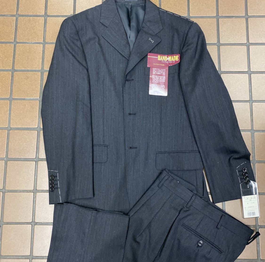 数量は多 新品未使用 34 チョークストライプバックギャザーパンツ