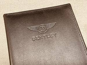 ***[ beautiful goods ]BENTLEY Bentley ** real leather made original vehicle inspection certificate case ***