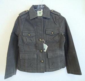 [ new goods ]osikosi cotton suede collar 2WAY Short jacket * green * OKL-4851