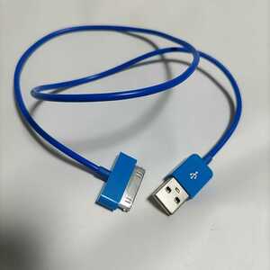 中古　iPhone USBケーブル ブルー