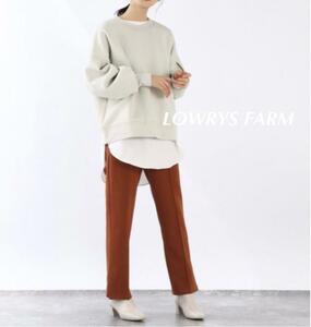 LOWRYS FARM Lowrys Farm side slit pants orange jersey material 