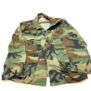 米軍放出品　実物　ノンリップ ウッドランド 迷彩服 BDUジャケット Sサイズ程度
