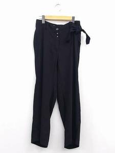  mezzo n Margiela Maison Margiela MM6 pants long monkey L ribbon pocket plain button fly 40 black black /TT lady's 