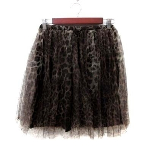 bilitistise tongue Bilitis dix-sept anschu-ru skirt flair Mini gya The - leopard print Leopard tea Brown 