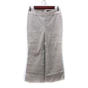  Untitled UNTITLED baggy pants stripe 2 beige /YI lady's 