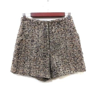  Ships SHIPS pants culotte tweed total pattern wool M multicolor /YI lady's 