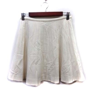  toe Be bai Agnes B To b. by agnes b. pleated skirt Mini wool 38 white eggshell white /YI lady's 