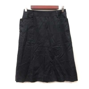 コムサデモード COMME CA DU MODE 台形スカート ミモレ ロング 9 黒 ブラック /YI レディース