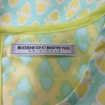 ロデオクラウンズ Rodeo Crowns チュニック フレンチスリーブ 総柄 S 黄色 イエロー 緑 グリーン /YI ■MO レディース_画像6