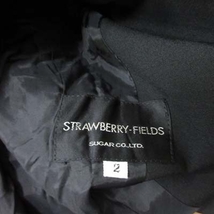 ストロベリーフィールズ STRAWBERRY-FIELDS テーラードジャケット 背抜き ウール 2 黒 ブラック /YI レディース_画像6