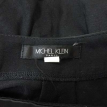 ミッシェルクラン MICHEL KLEIN チュニック カットソー スクエアネック ドッキング 長袖 38 黒 ブラック /YI レディース_画像6