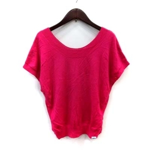  X-girl x-girl knitted sweater short sleeves 1 pink /YI lady's 