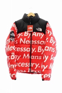 シュプリーム SUPREME ×TNF ザ ノース フェイス 15AW Nuptse Jacket By Any Means Necessary ジャケット ND51551I M 赤 レッド ☆AA★ 211