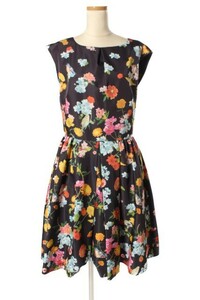  Chesty Chesty One-piece flower bird floral print no sleeve knee height flair polyester 1 multi 9W504 /TK lady's 