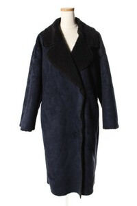  Nano Universe nano universe coat fake mouton bai color 38 navy blue navy amy0422 lady's 